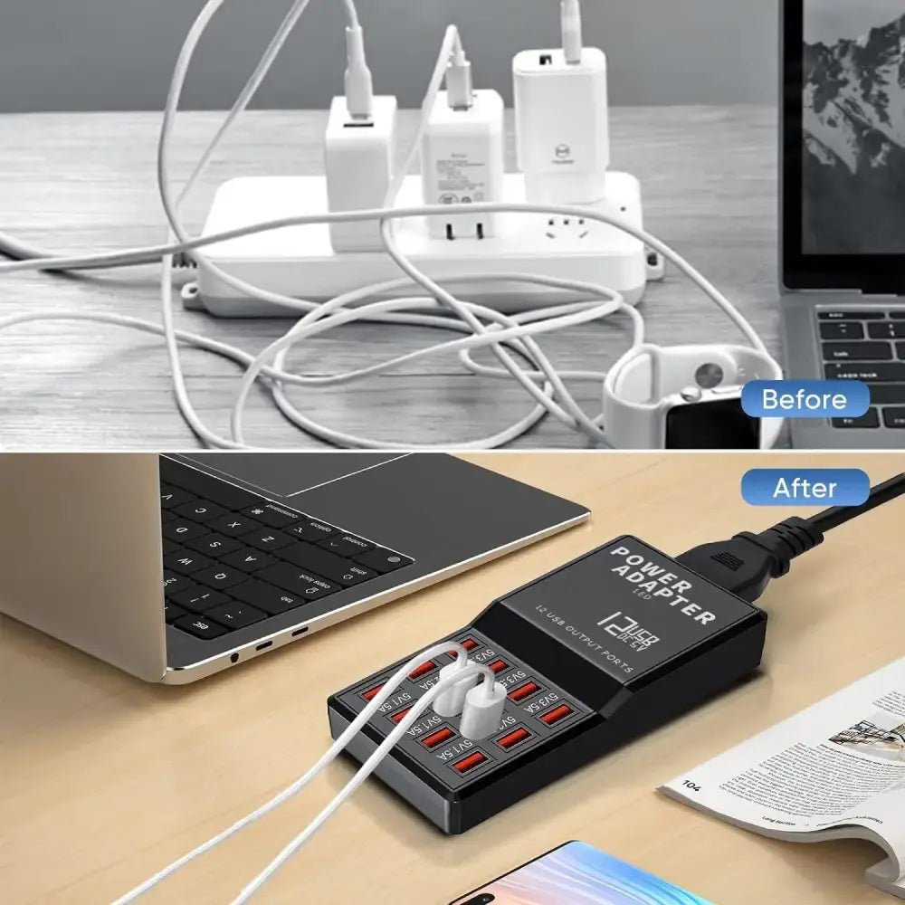 12 Port Multi USB Charging Station