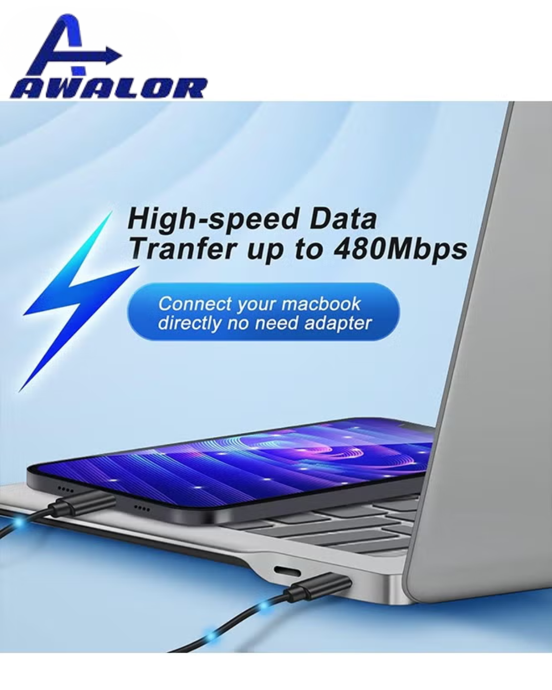 AWALOR® 9-in-1 60W Multifunctional Data Cable Storage Box