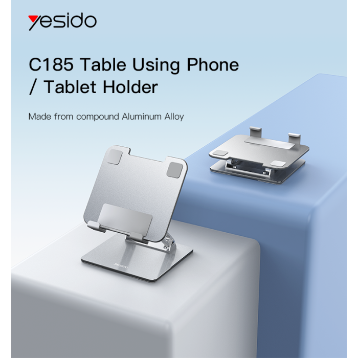 YESIDO ALUMINUM ADJUSTABLE STAND TABLET HOLDER C185