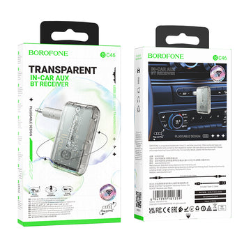 Borofone Gratified Transparent Discovery Edition Car Aux BT Receiver-BC46