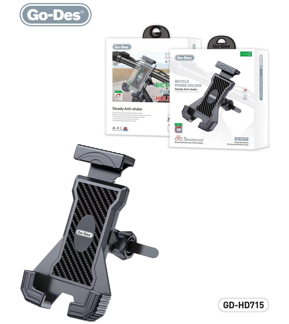 Go-Des Electric Cell Phone Holder Bike phone holder