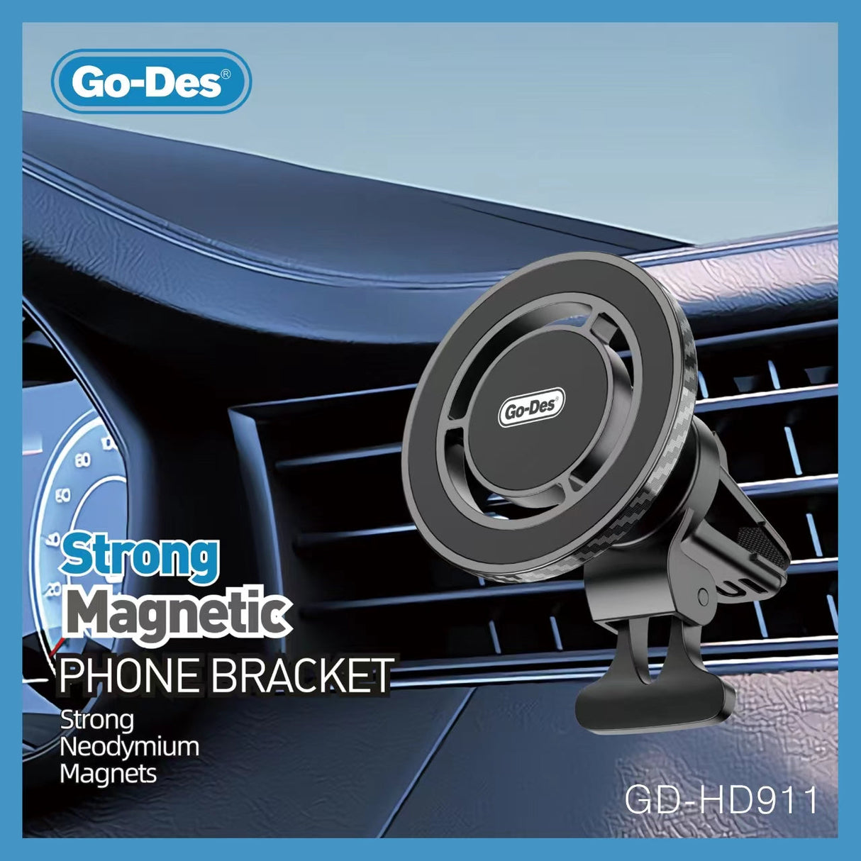 Foldable  magnetic mobile car phone holder