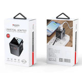 YESIDO TRAVEL ADAPTER 3USB+TYPE-C 20W MC24