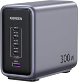 UGREEN 300W [Nexode GaN] USB C Charger 5 Ports Desktop Charging Station
