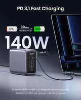 UGREEN 300W [Nexode GaN] USB C Charger 5 Ports Desktop Charging Station