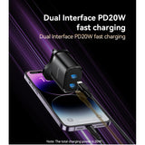 YESIDO 20W PD 2 PORT HOME CHARGER WITH C TO LIGHTNING CABLE YC53-UK