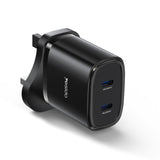YESIDO 20W PD 2 PORT HOME CHARGER WITH C TO LIGHTNING CABLE YC53-UK