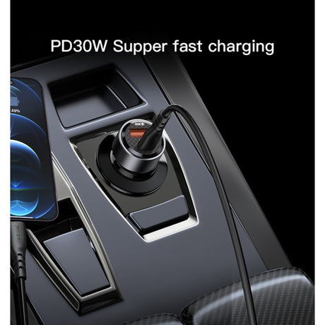 YESIDO 2 PORT CAR CHARGER QC3.0/PD30W Y55