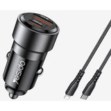 YESIDO 60W CAR CHARGER WITH C TO LIGHTNING CABLE Y54