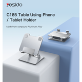 YESIDO ALUMINUM ADJUSTABLE STAND TABLET HOLDER C185