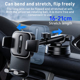 YESIDO SUCTION CUP TELESCOPIC CAR PHONE HOLDER C174
