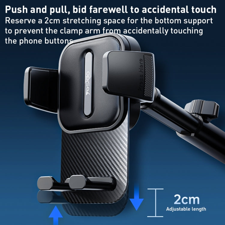 YESIDO SUCTION CUP TELESCOPIC CAR PHONE HOLDER C174