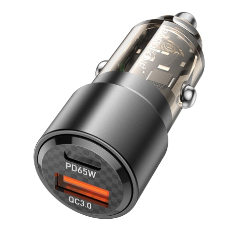 SMART 83W DUAL PORT PD65W+QC3.0 CAR CHARGER SET(C TO IP)