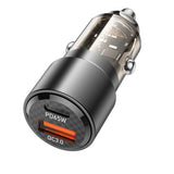 SMART 83W DUAL PORT PD65W+QC3.0 CAR CHARGER SET(C TO IP)
