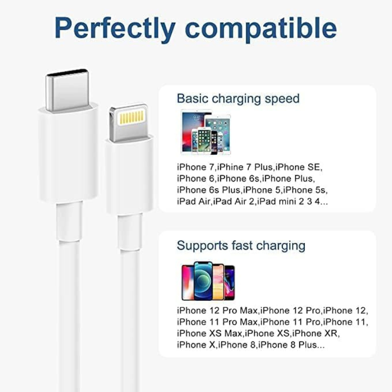 [MFi Certified] 1m USB-C to Lightning Cable
